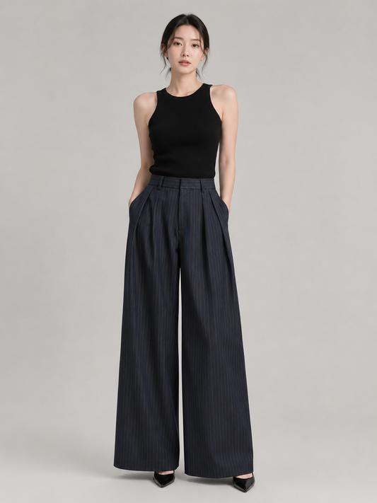 Renée High Waist Pleated Pant