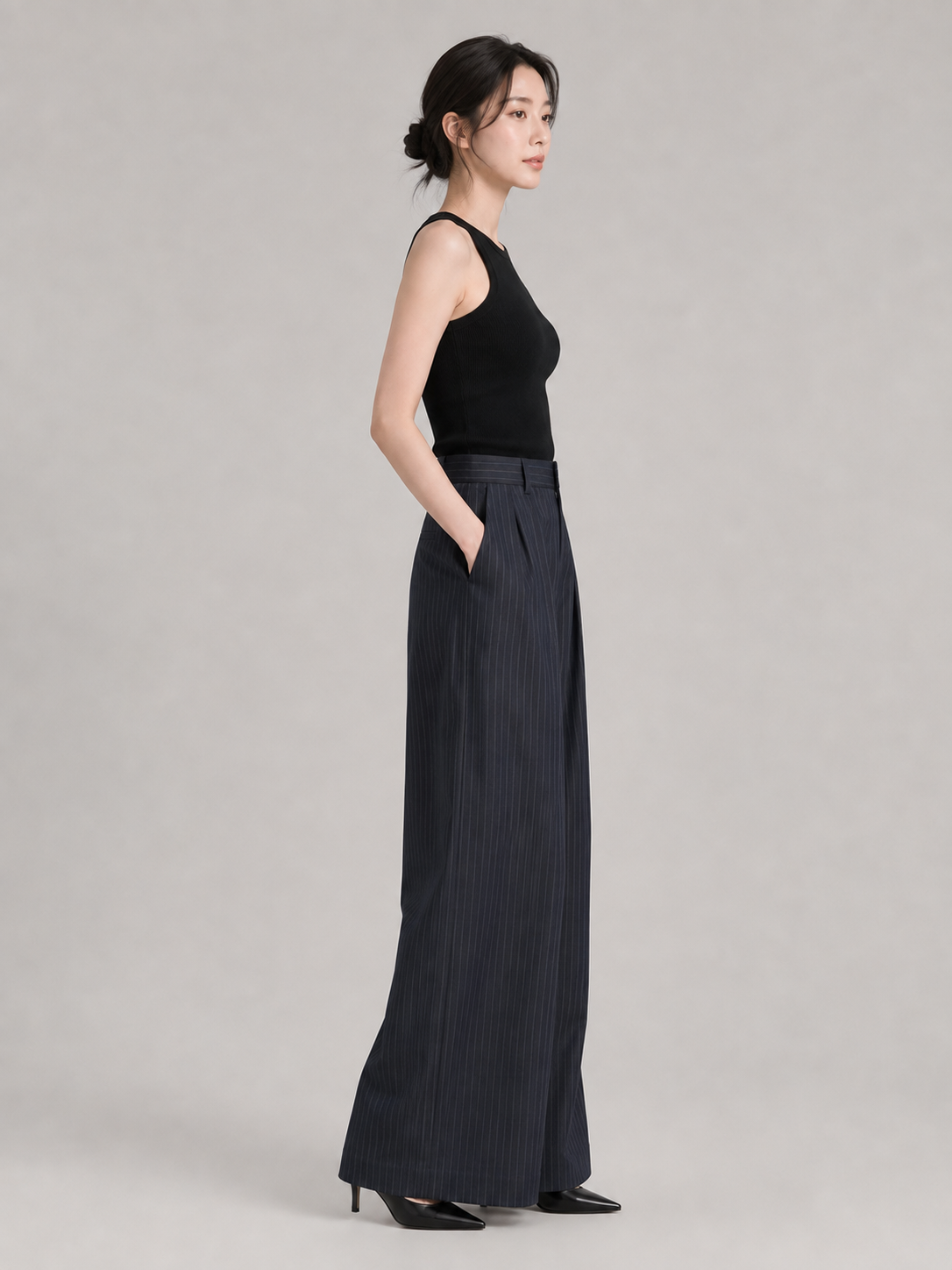 Renée High Waist Pleated Pant