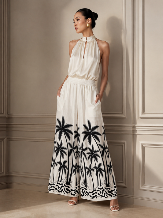 Tropical Breeze Wide-Leg Pants