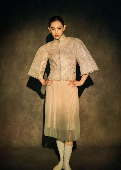 [Bespoke] HuanYue Long Sleeve Mandarin Top