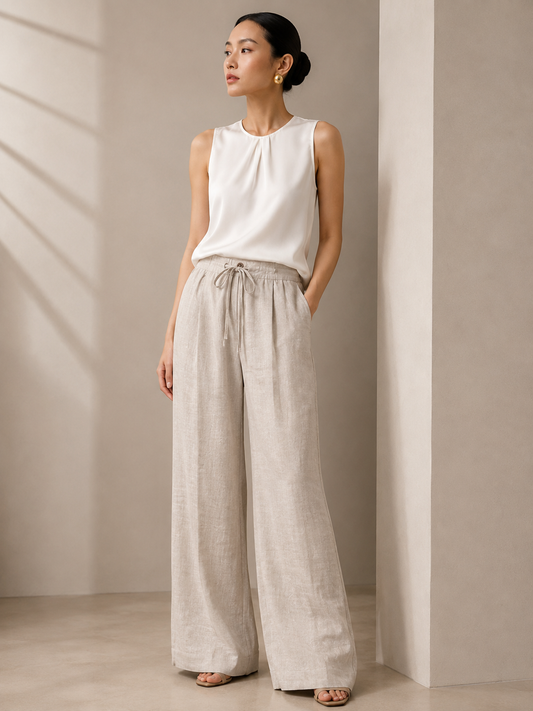 Alina Pleated Wide Leg Pant
