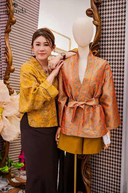 Yu Mulberry Silk Mandarin Style Top