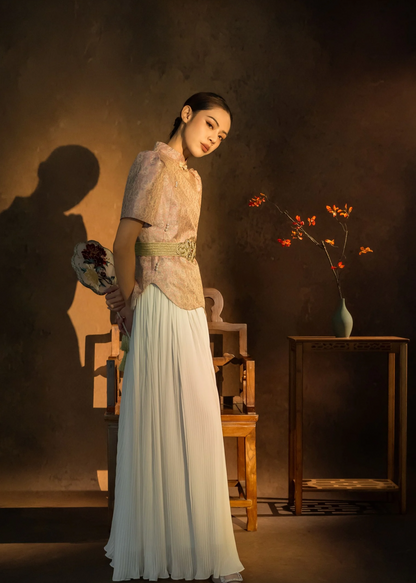 [Bespoke] Qiqi Curve Line Mandarin Top