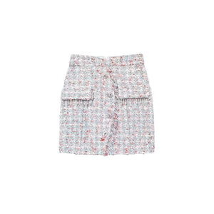 Amara Front Pocket Tweed Mini Skirt