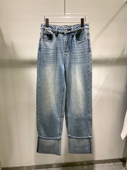 Cora Denim Fold Up Pant