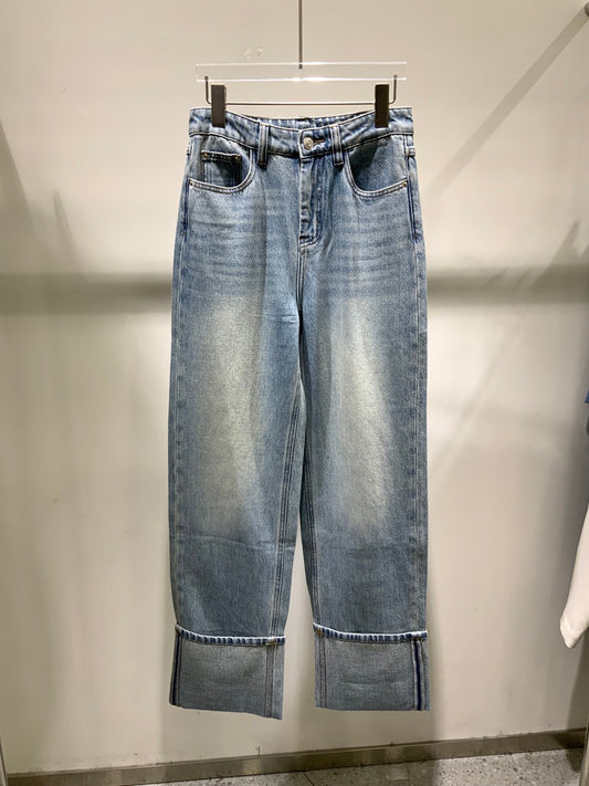Cora Denim Fold Up Pant