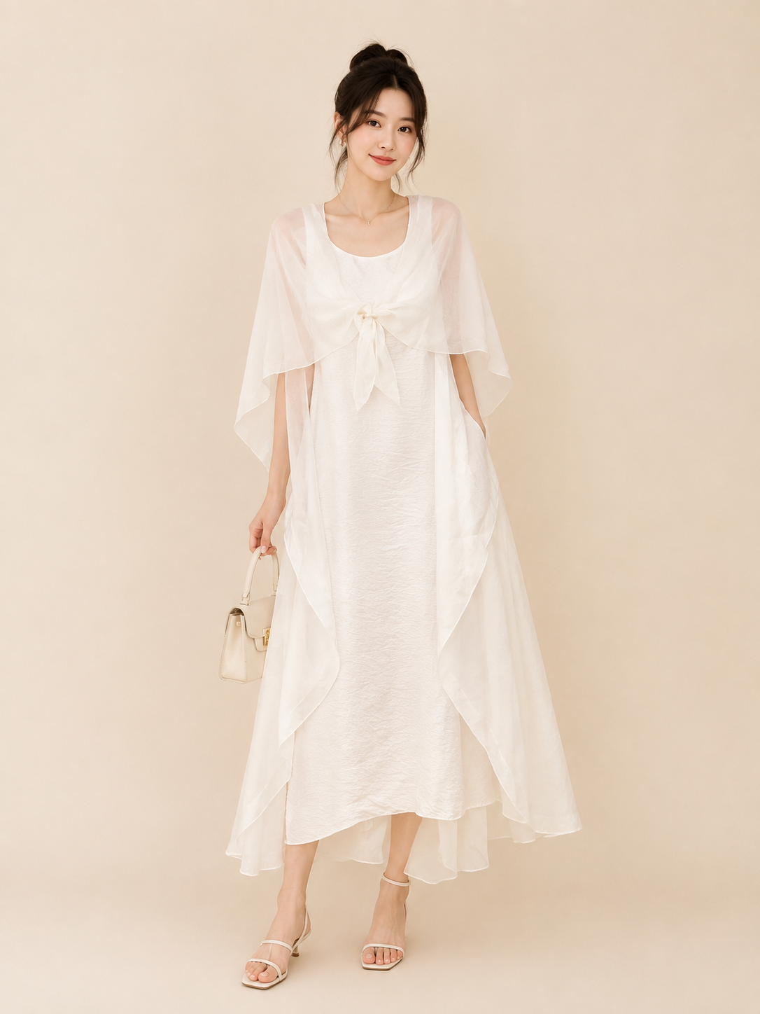 Étoile Flowing Cape Maxi Dress