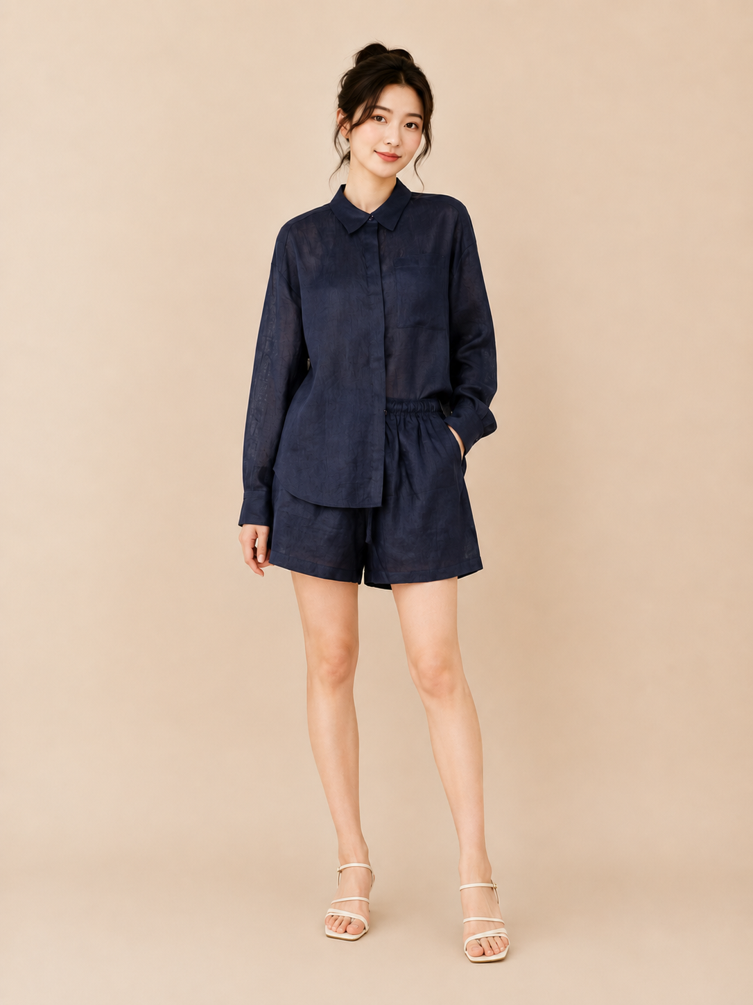 Noir Relaxed Shirt & Shorts Set