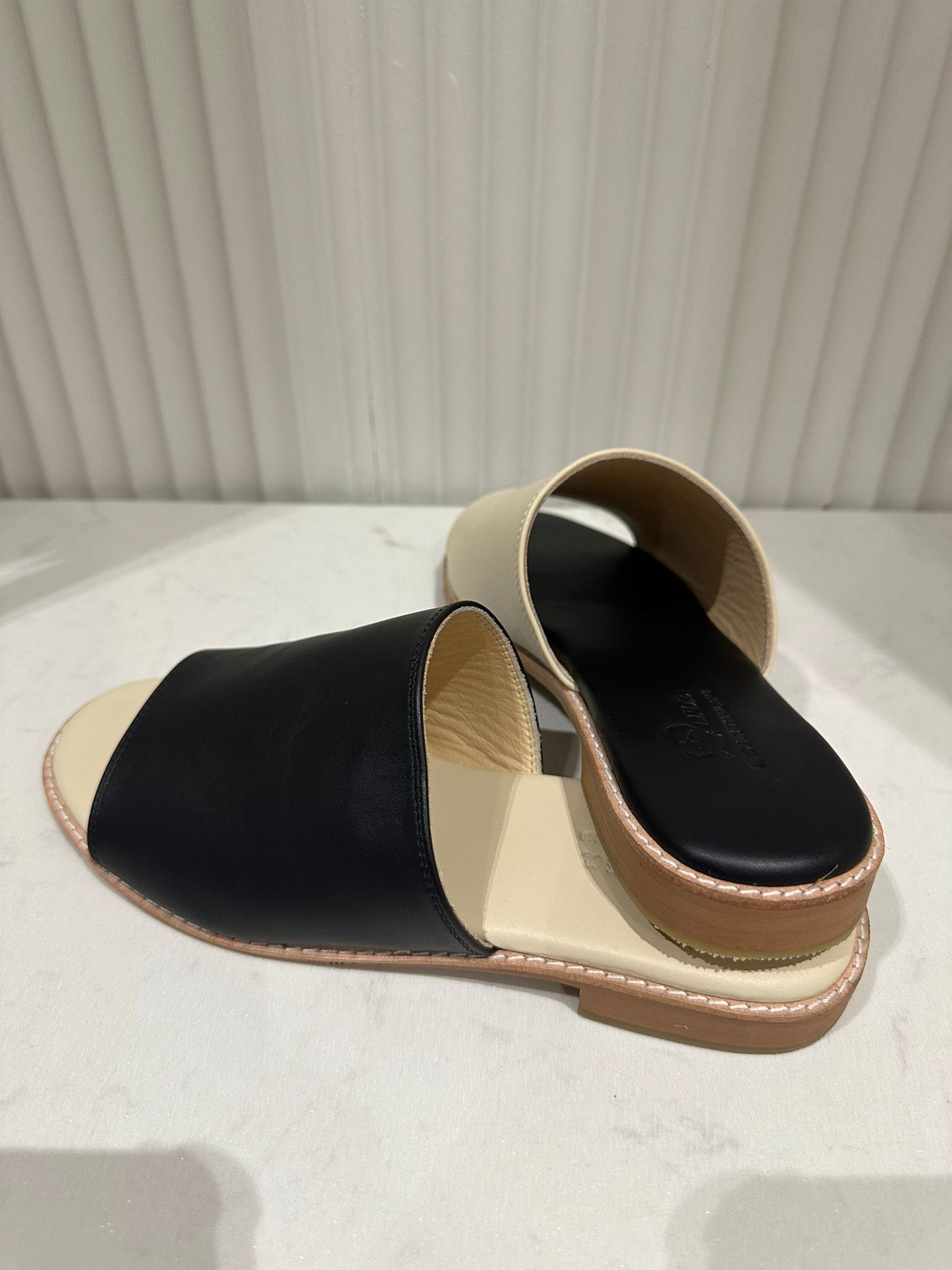 Mono Color Block Sandals