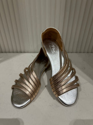 Gracie Metallic Strap Flats