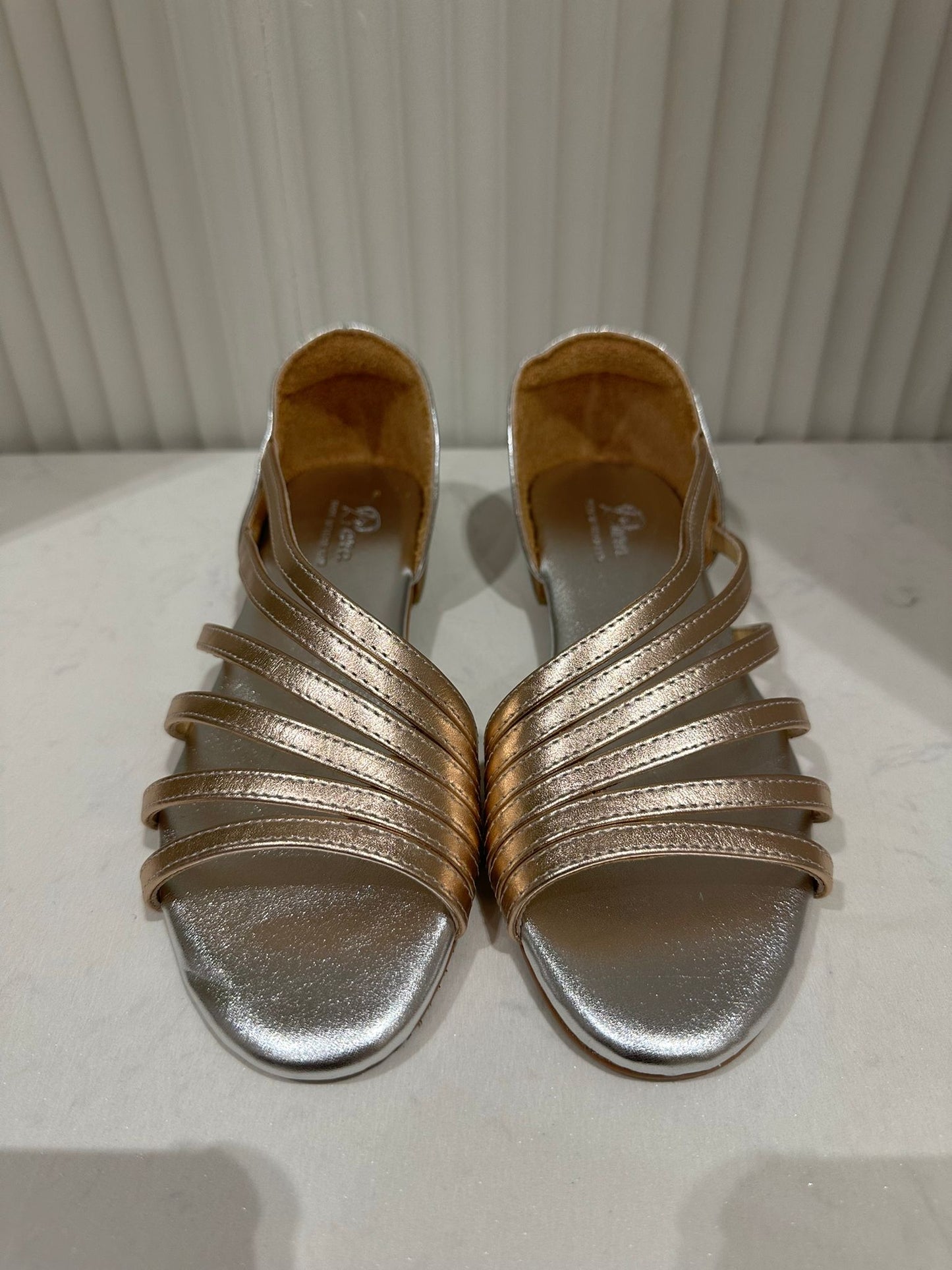 Gracie Metallic Strap Flats