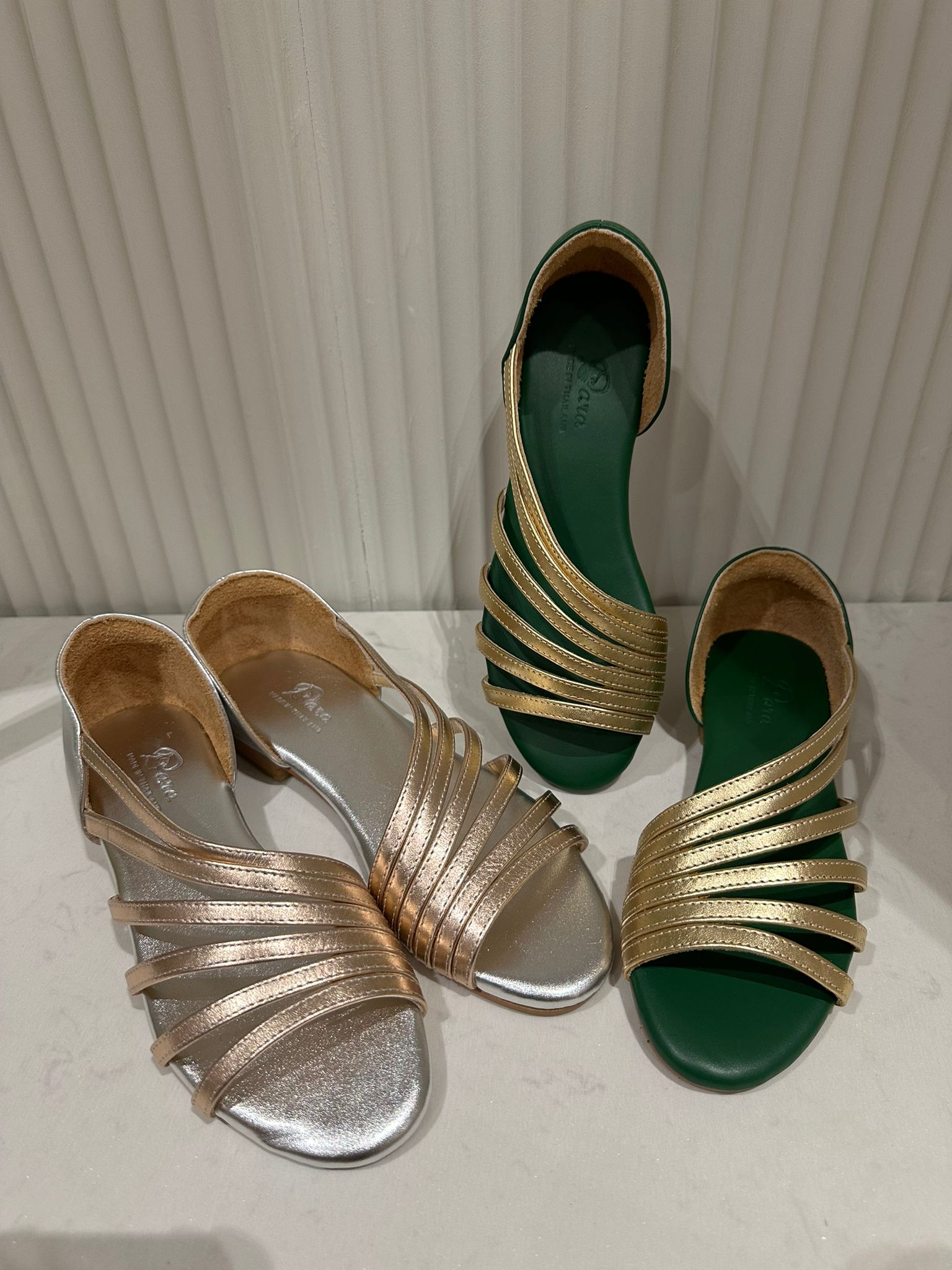 Gracie Metallic Strap Flats