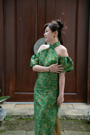 [BESPOKE] Katana Cool Shoulder Cheongsam Silk Top