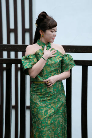 [BESPOKE] Katana Cool Shoulder Cheongsam Silk Top