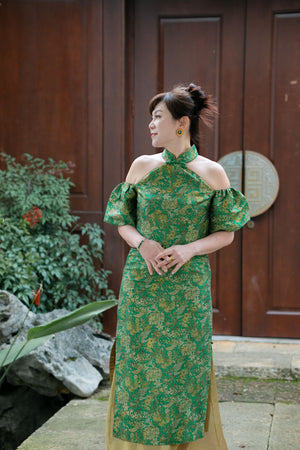 [BESPOKE] Katana Cool Shoulder Cheongsam Silk Top