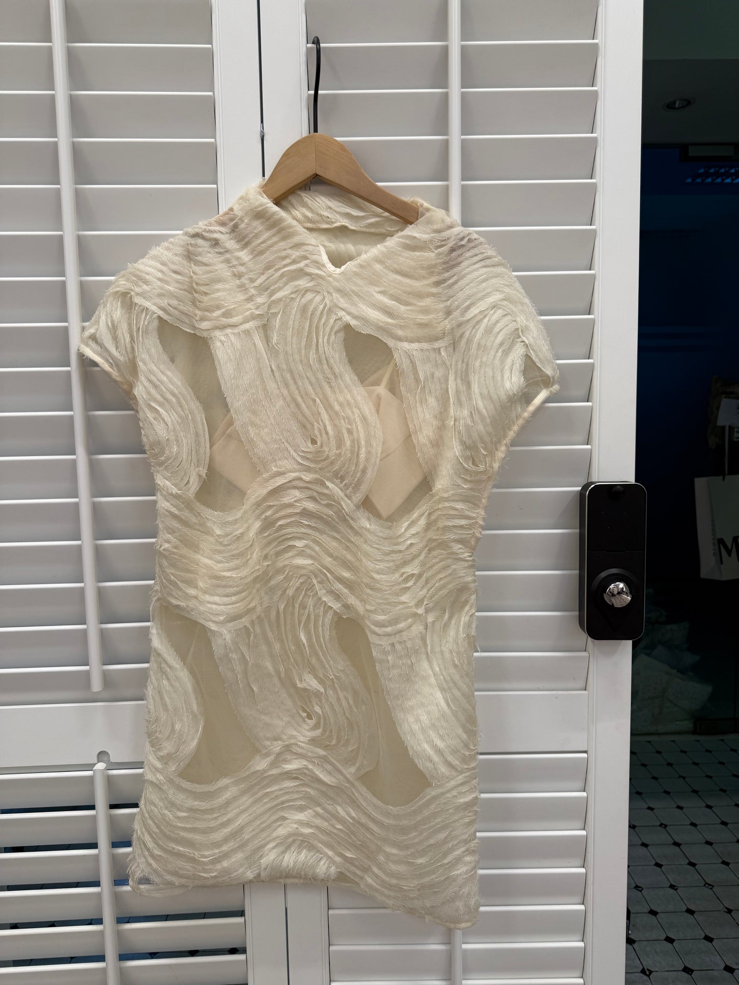 Unique Cape Sleeve Mini Dress
