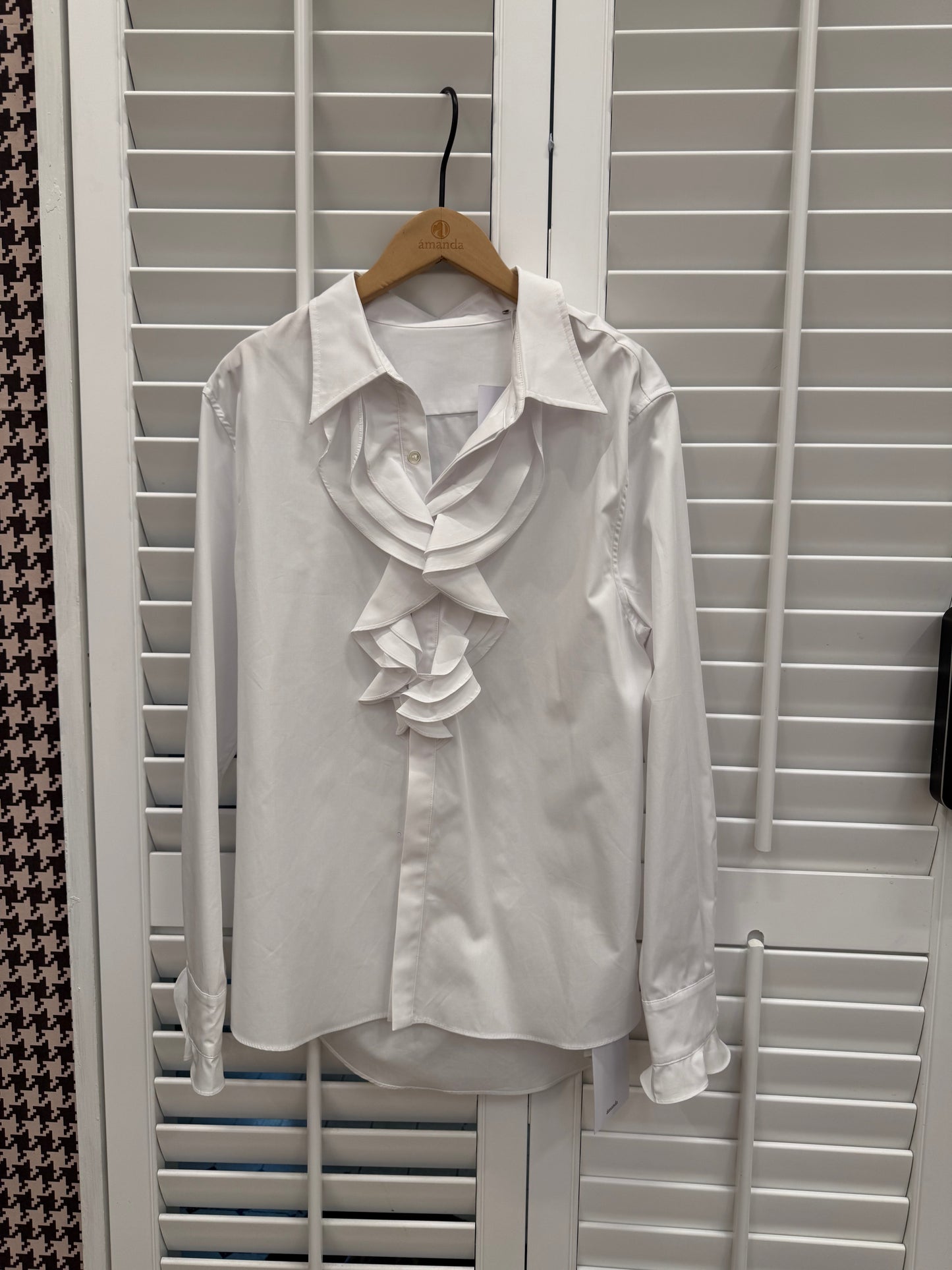 Audrey Ruffle Collar Long Sleeve Blouse