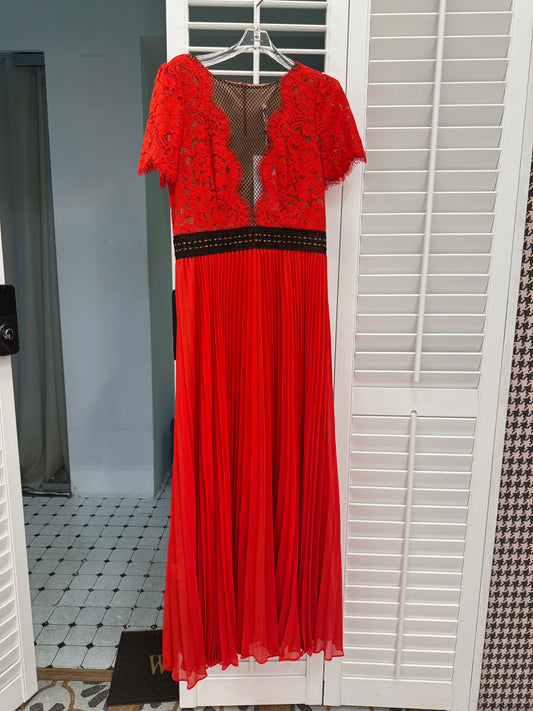 Lorenza Lower V Neck Maxi Dress