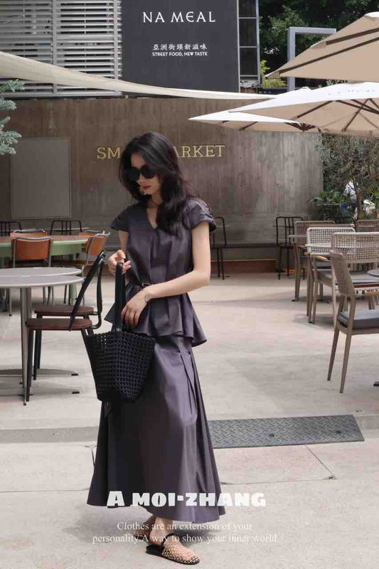 Isabella Cape Sleeve Skirt Set