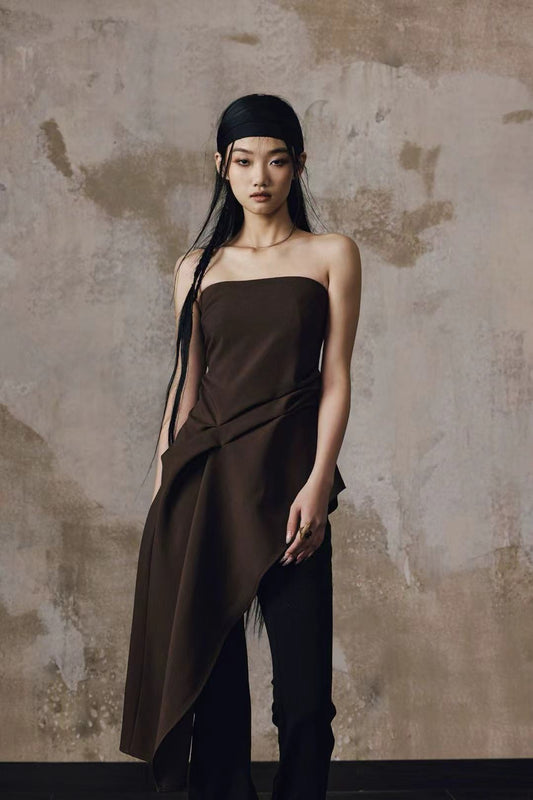 Allegra Asymmetrical Tube Top