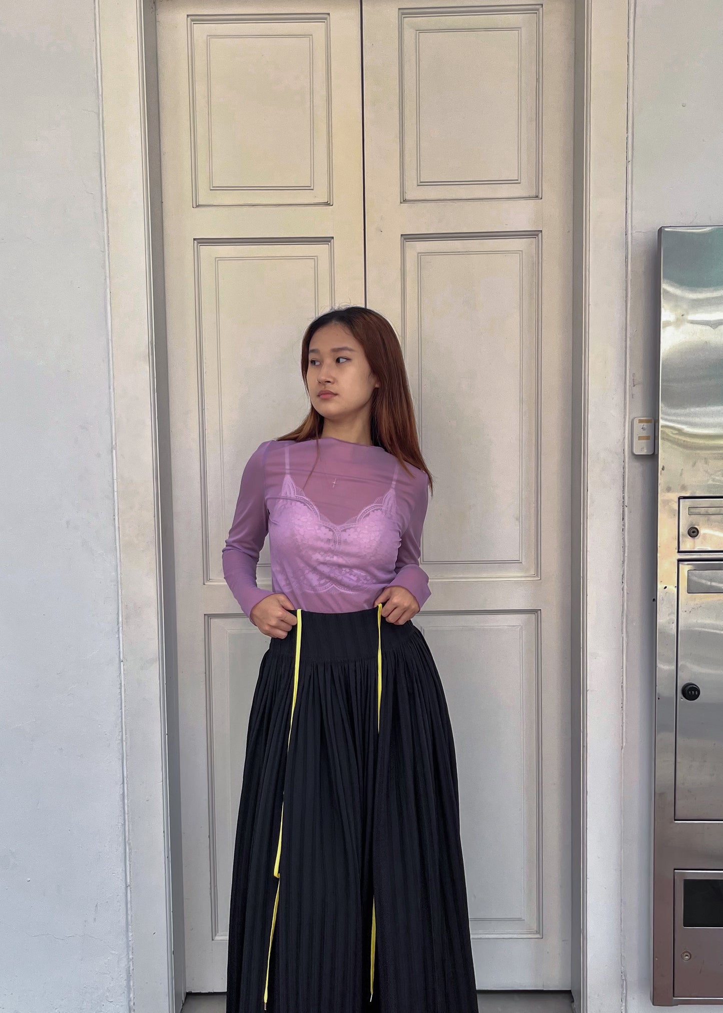 Levi Pleated High Waist Skirt