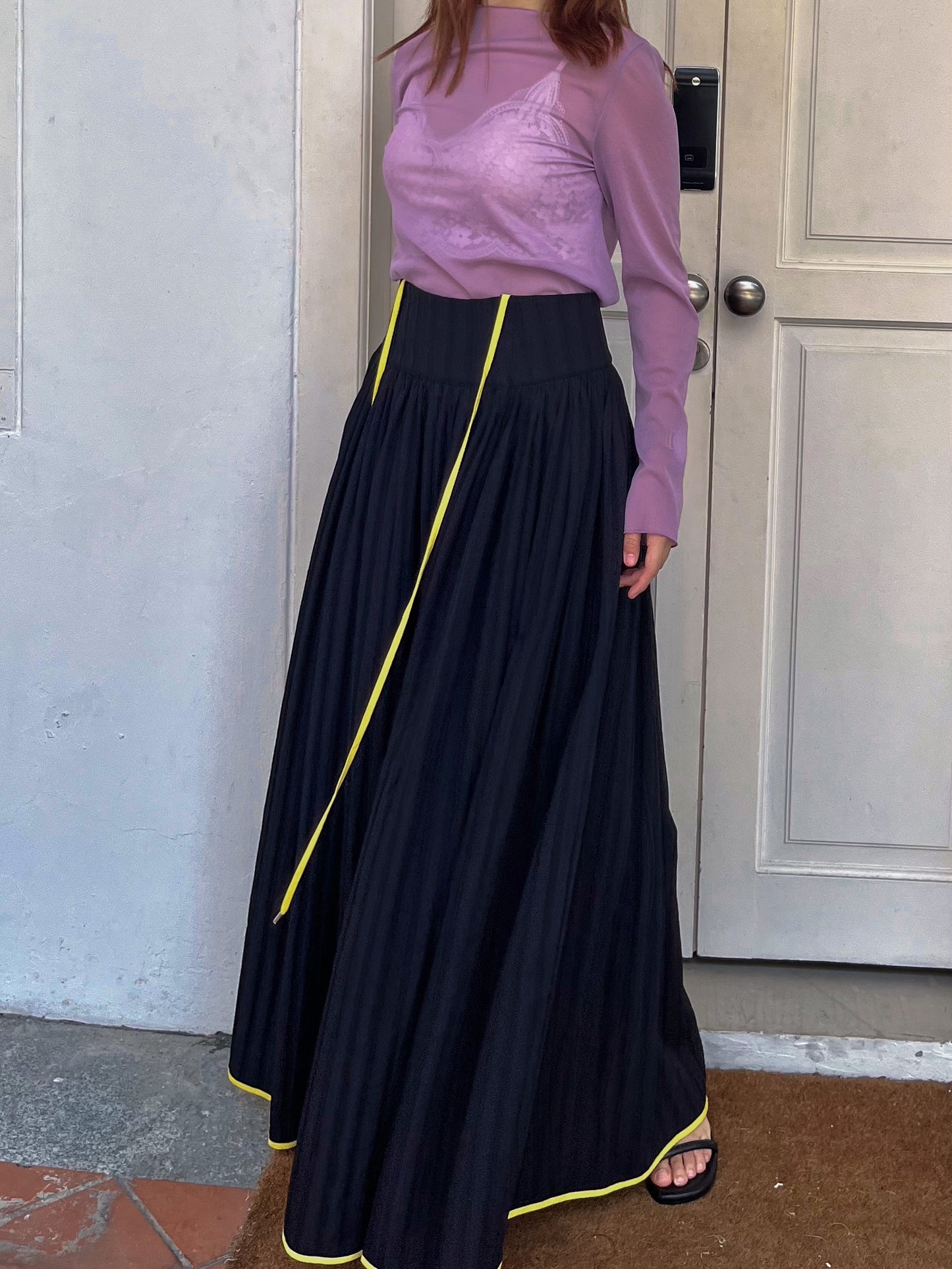 Levi Pleated High Waist Skirt