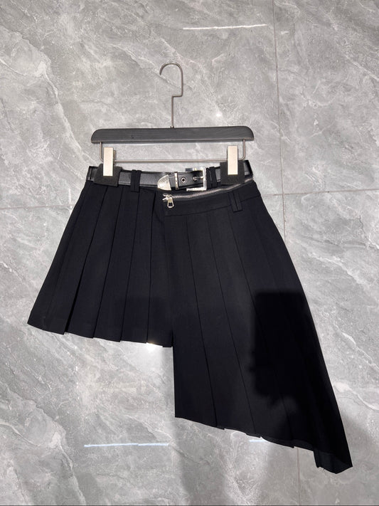 Ranchi Pleated Asymmetrical Skirt