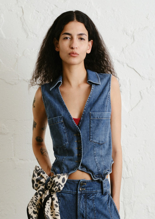 Brooklyn Denim Vest Top