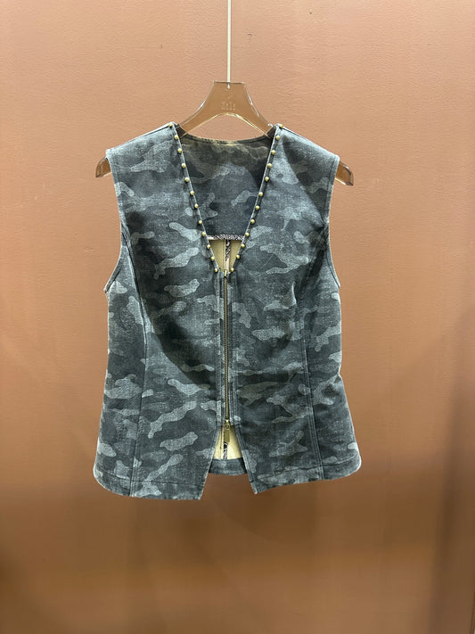 Bella Camo Vest Top