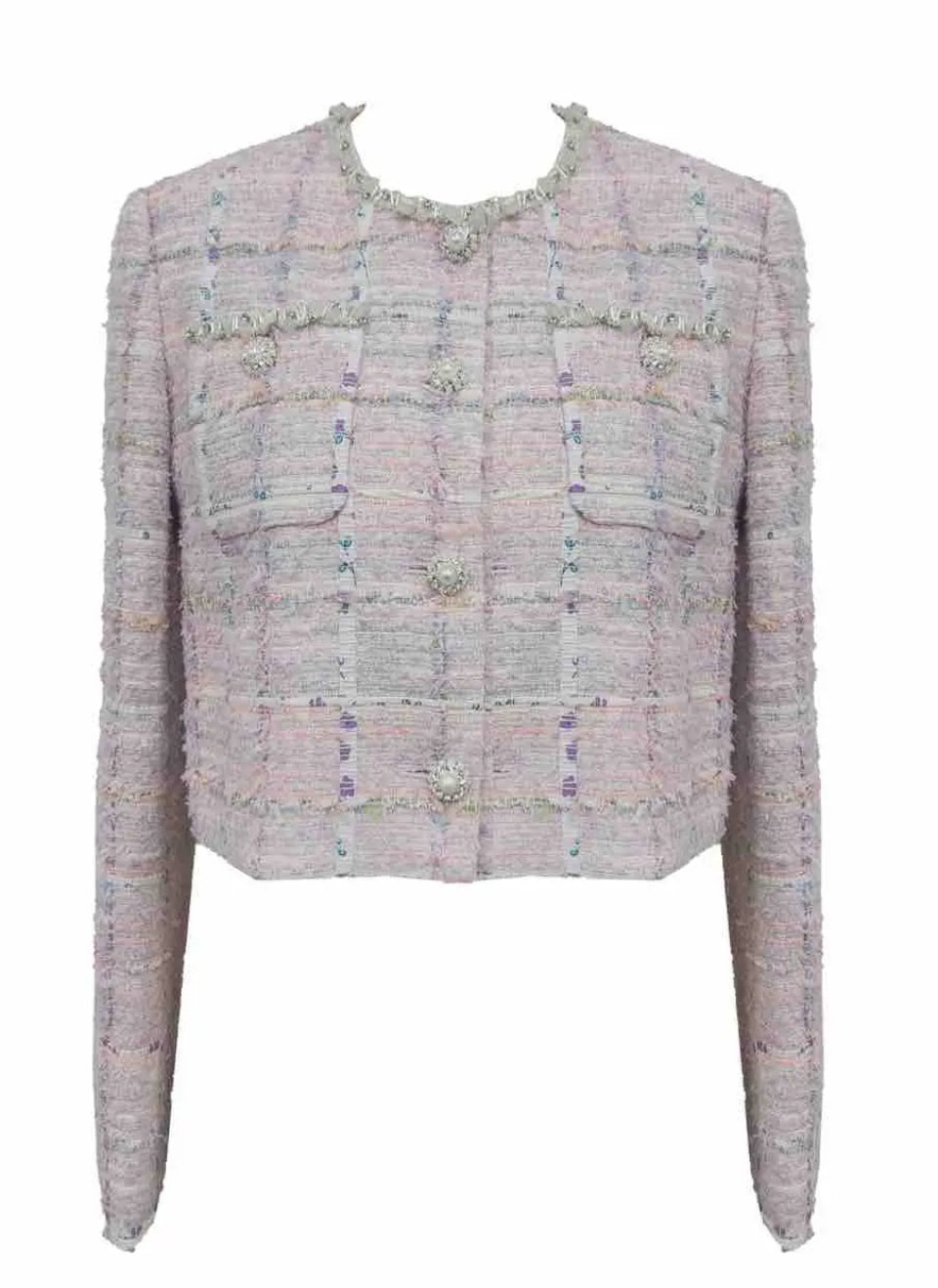Natalia Tweed Crop Blazer