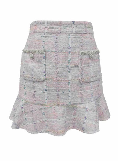 Natalia Tweed Ruffle Skirt