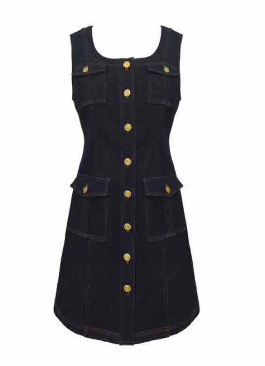 Gabriella Denim Sleeveless Mini Dress