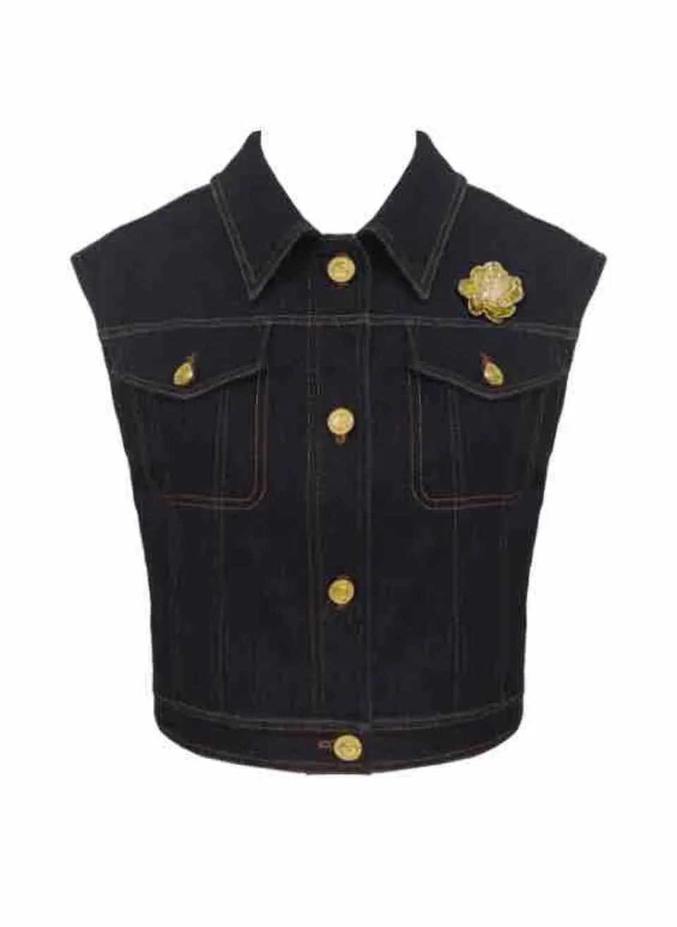 Gabriella Denim Vest Top