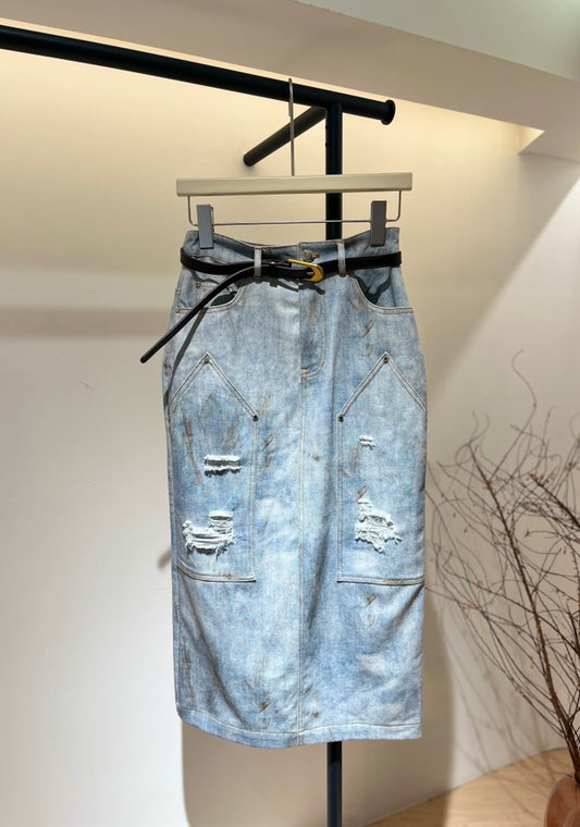 Elsie Denim Midi Skirt