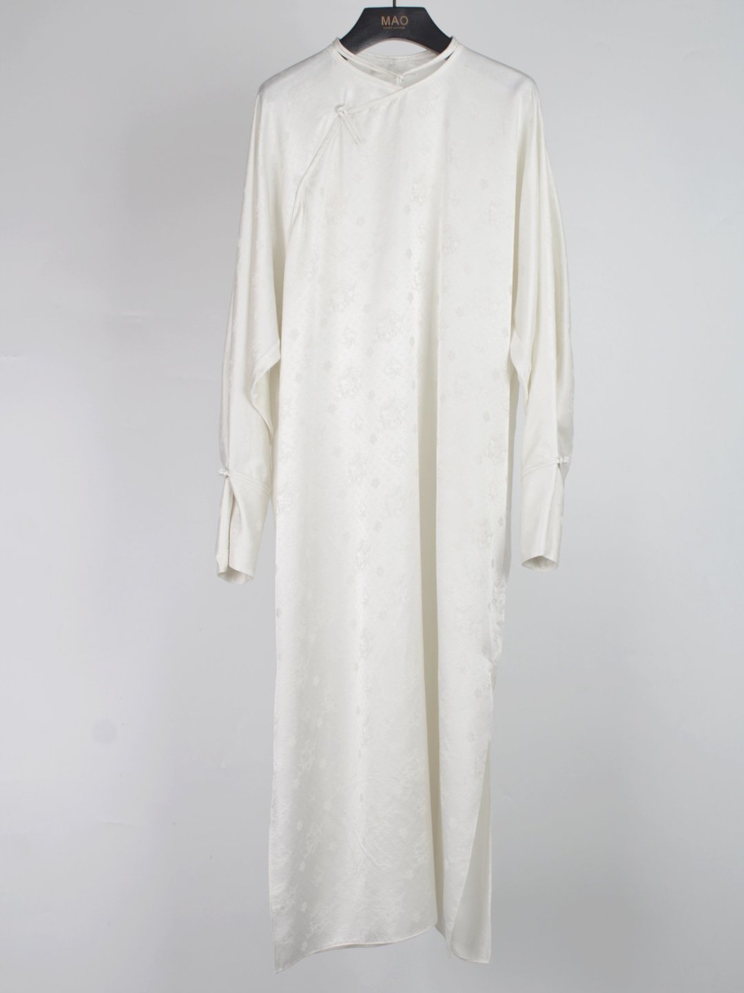 YingLu Relaxed Fit Asymmetric Dress with Chinese Knot Buttons