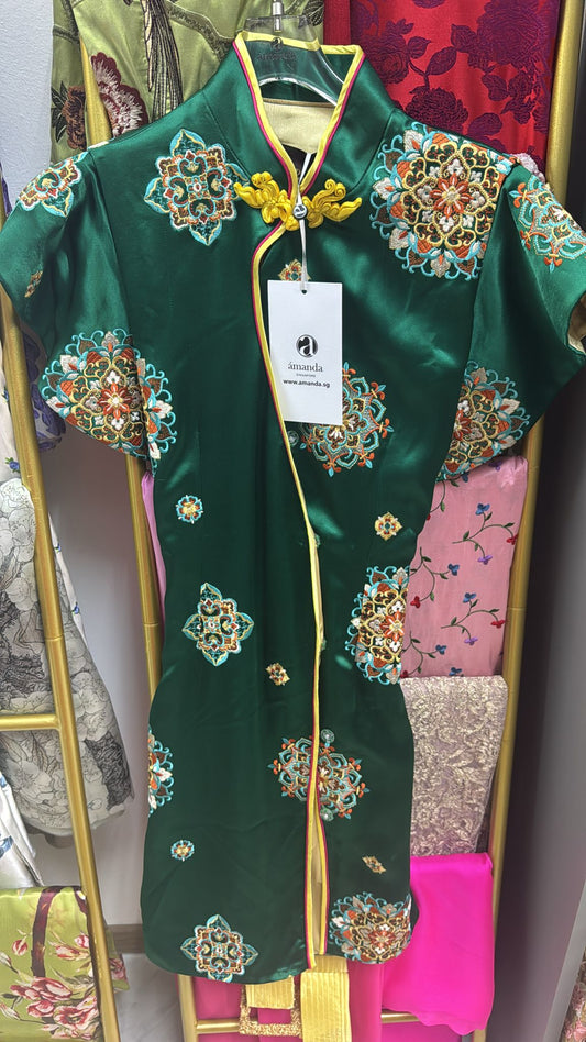[Bespoke] QiHua Ruffle Sleeve Mini Cheongsam