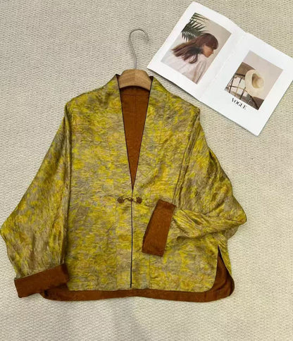 Yu Mulberry Silk Mandarin Style Top