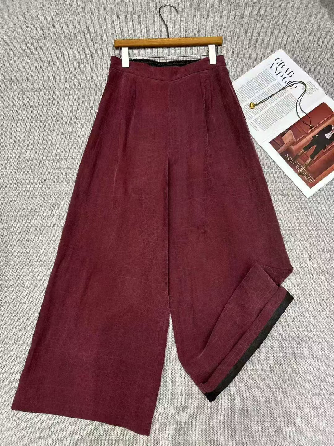 Hua Xin Mulberry Silk Wide Leg Pant