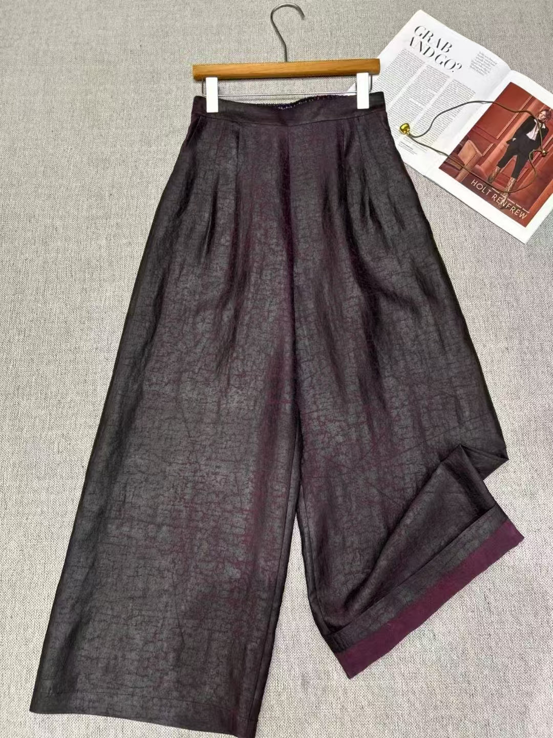 Hua Xin Mulberry Silk Wide Leg Pant