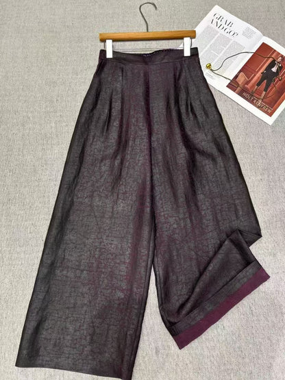 Hua Xin Mulberry Silk Wide Leg Pant