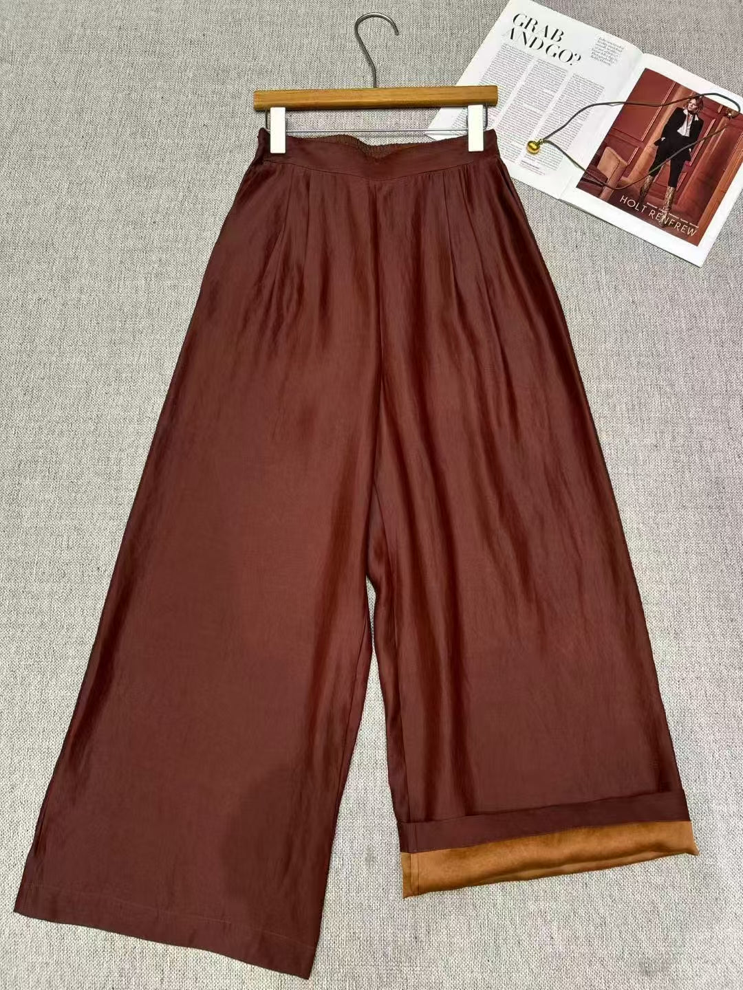 Hua Xin Mulberry Silk Wide Leg Pant