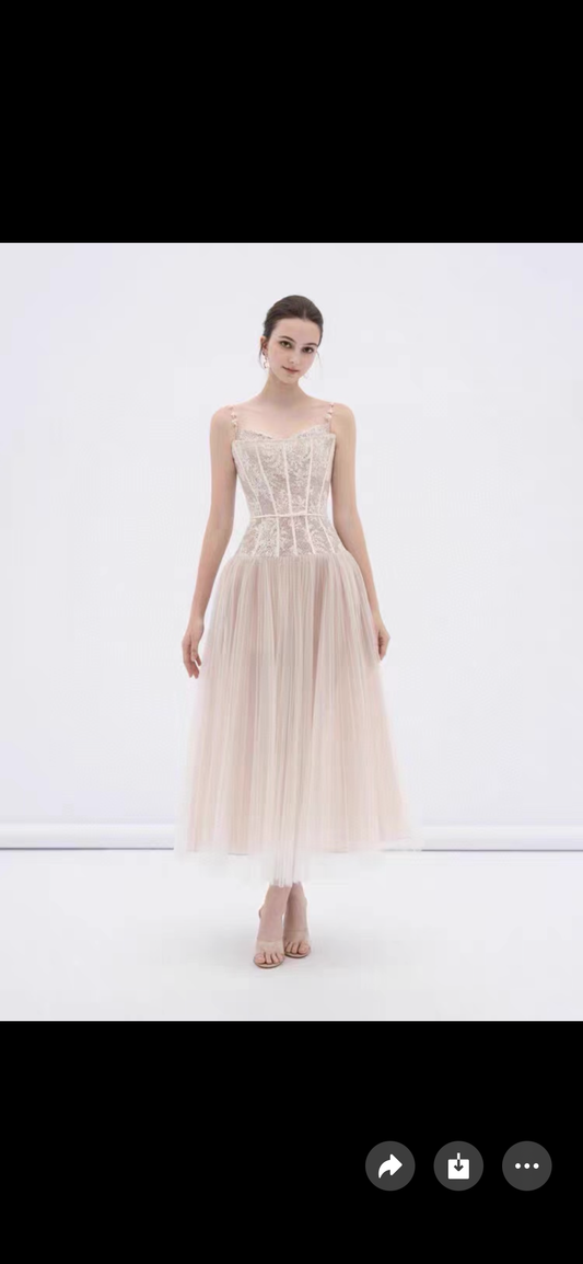 Hoa Sleeveless Corset Dinner Dress