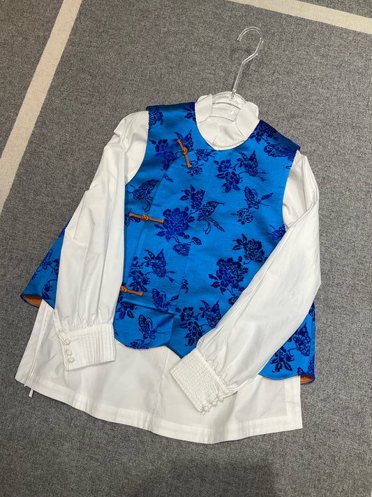 Fenghua Embroidery Velvet Oriental Vest