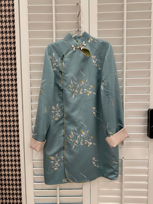 [Bespoke] XinXi Long Sleeve Keyhole Mini Cheongsam