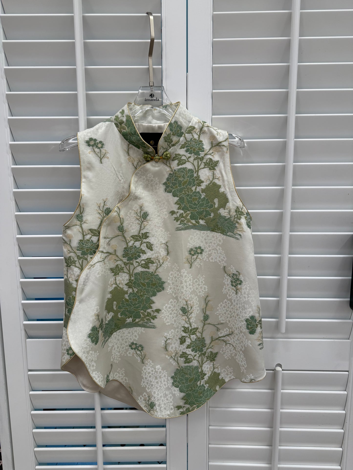 [Bespoke] JingLiang Sleeveless Mandarin Oriental Top