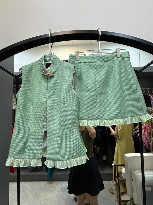 [Bespoke] MeiHua A Line Ruffle Skort