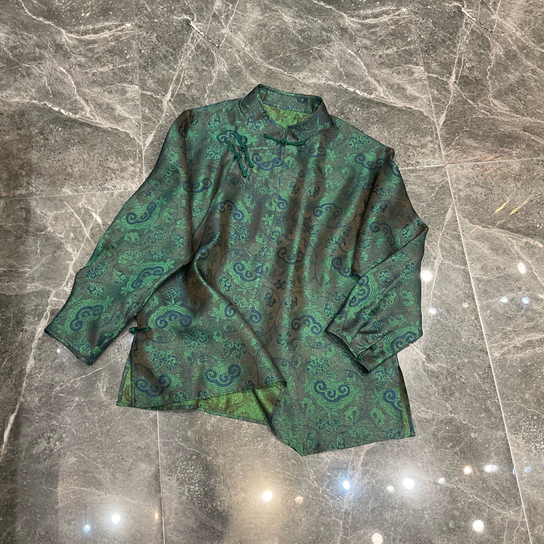 Ting Oriental Mulberry Silk Long Sleeve Blouse