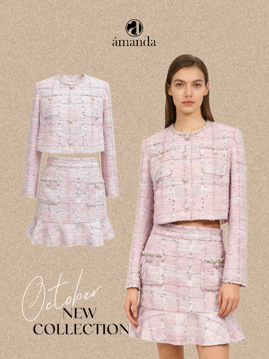 Natalia Tweed Crop Blazer