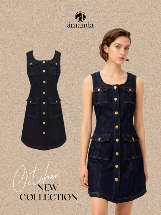 Gabriella Denim Sleeveless Mini Dress