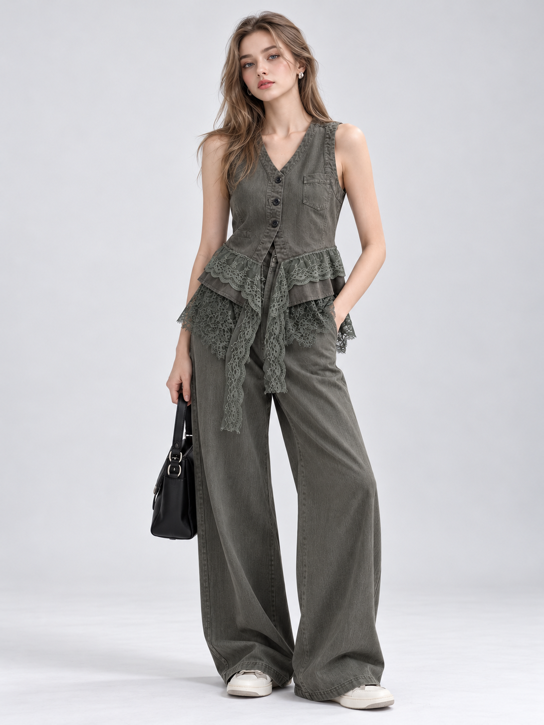 Aliona Ruffle Lace Suitset